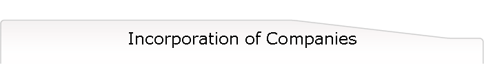 Incorporation of Companies
